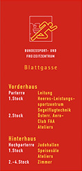 Beschilderung BSFZ Blattgasse